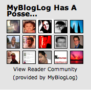 Screenshot of the mybloglog blog's recent reader widget