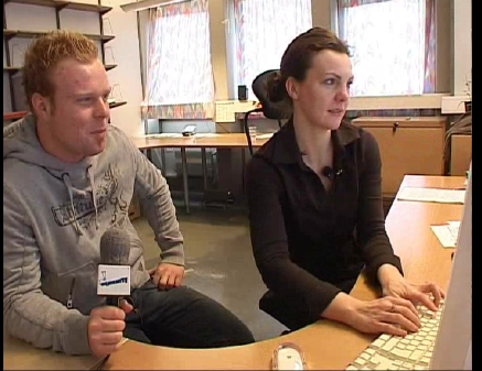 screenshot of video interview with me and Morten by BSTV about facebook