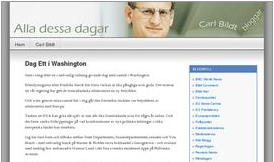 screenshot of Carl Bildt's blog