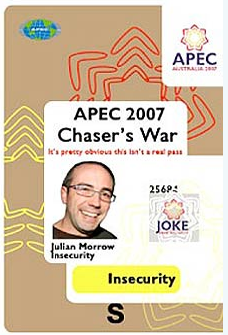 Chaser's fake security badge