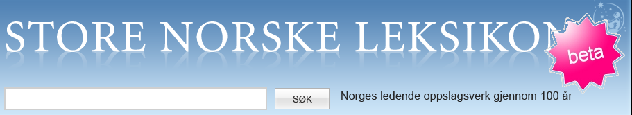 Store norske leksikon logo with BETA added by Eirik Newth