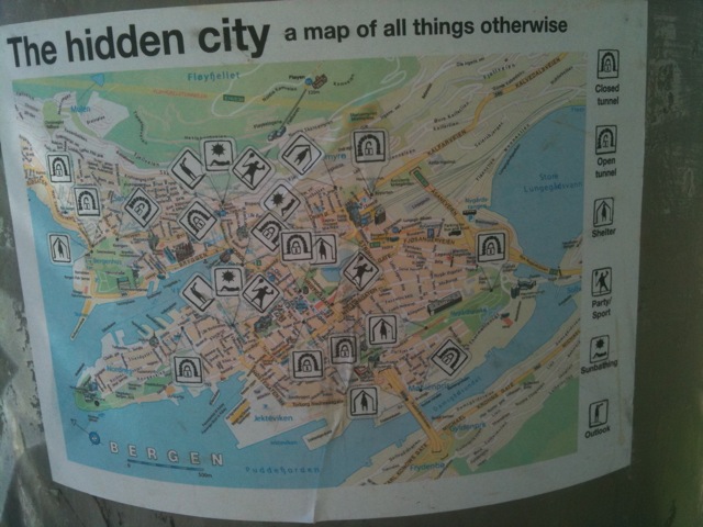 map titled the hidden city