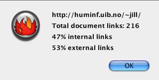 216 links, 47% internal, 53% external